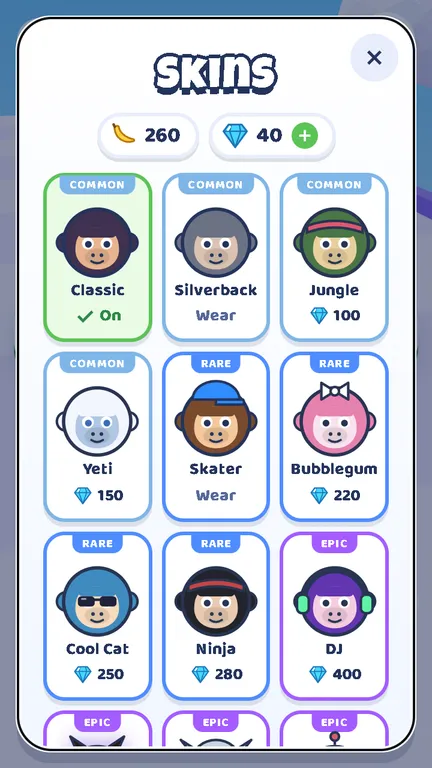 Gorilla Rush skins