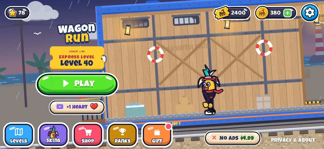 Wagon Run home screen